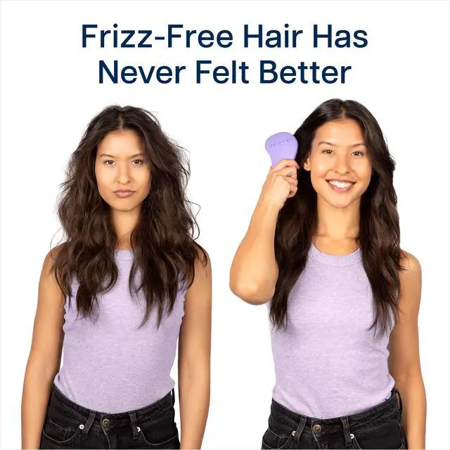 Alt view image 7 of 7 - Glide Thru Hair Brush - Detangler Brush for Curly, Straight, Wet or Dry Hair - Gentle Detangling Brushes for Adults, Kids, Toddlers - Hair Accessories for Women, 7.5x3" - Purple