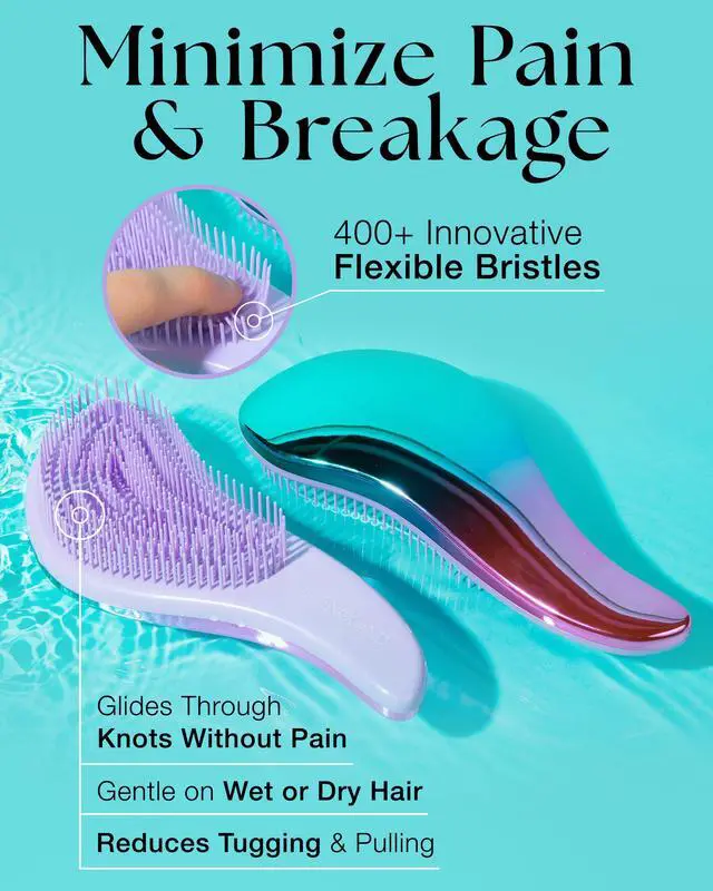 Alt view image 3 of 7 - Detangler Brush for Women & Toddlers, Wet & Dry Hair Brush