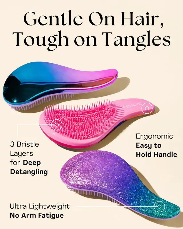 Alt view image 6 of 7 - Detangler Brush for Women & Toddlers, Wet & Dry Hair Brush