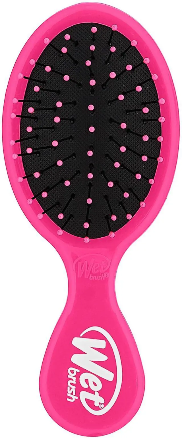 Main image of Mini Detangler Hair Brush, Pink - Detangling Travel Hair Brush - Ultra-Soft IntelliFlex Bristles Glide Through Tangles with Ease - Pain-Free - All Hair Types