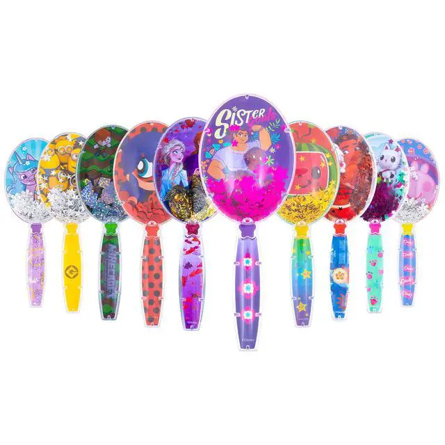 Alt view image 6 of 6 - Minecraft Hair Brush with Magical Sparkling Cubes - Confetti, Green - Boys Hair Brush Ages 3+
