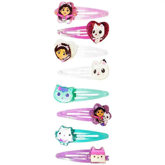 Alt view image 4 of 7 - Gabby's Dollhouse Kids Hair Clips for Girls Snap Clips 8 Pack Multi Color Ages 3+