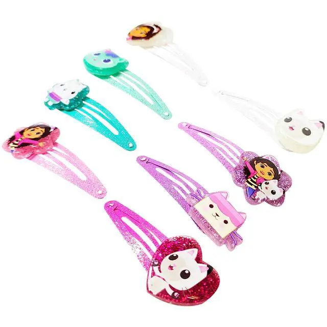 Alt view image 6 of 7 - Gabby's Dollhouse Kids Hair Clips for Girls Snap Clips 8 Pack Multi Color Ages 3+