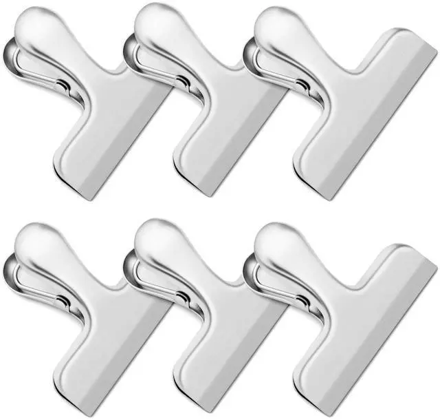 Main image of 6 Pack Chip Clips Bag Clips for Food Snack Kitchen Storage(Silver)