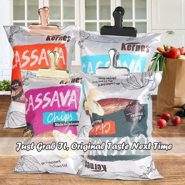 Alt view image 6 of 6 - 6 Pack Chip Clips Bag Clips for Food Snack Kitchen Storage(Silver)