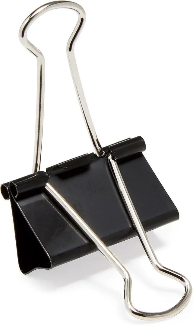 Alt view image 5 of 7 - Sturdy Binder Clips, Office Supplies, Medium 1.25 inches, Document Organizing, Sturdy Steel, Black, 24 Count (2 Pack of 12)