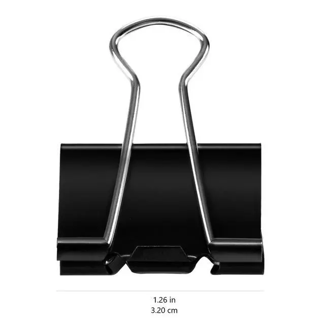 Alt view image 3 of 7 - Sturdy Binder Clips, Office Supplies, Medium 1.25 in, Document Organizing, Black, 96 Count (8 Pack of 12)