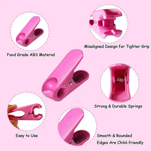 Alt view image 4 of 7 - 11 Pack Chip Clips Food Bag Clips for Food Packages Chips Storage Bags Heavy Duty Snack Kitchen Potato (3 Large, 6 Small & 2 Round, Bright Style)