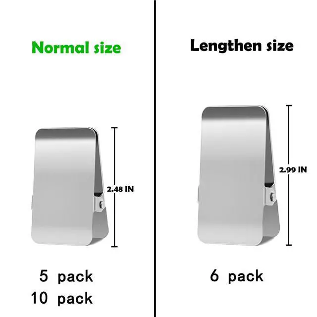 Alt view image 4 of 7 - Chip Bag Clips,3" Long Chip Clip,Silver,6-Pack