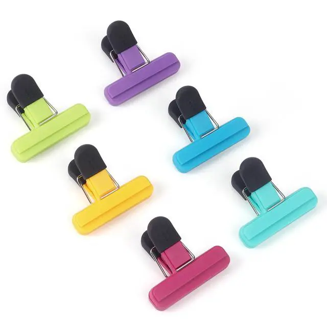Alt view image 2 of 7 - 6 Pack Chip Clips, Food Clips, 3 x 2.5 Inch, Assorted Color