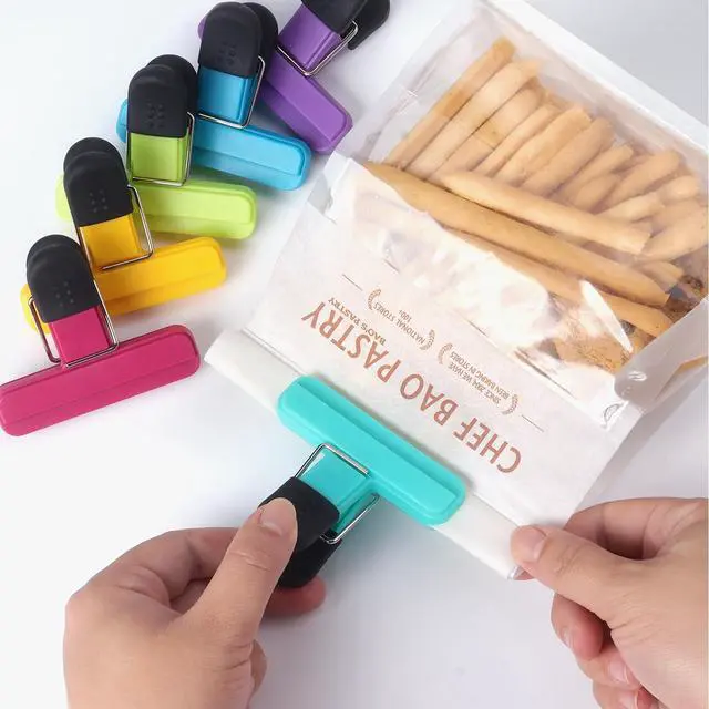 Alt view image 6 of 7 - 6 Pack Chip Clips, Food Clips, 3 x 2.5 Inch, Assorted Color