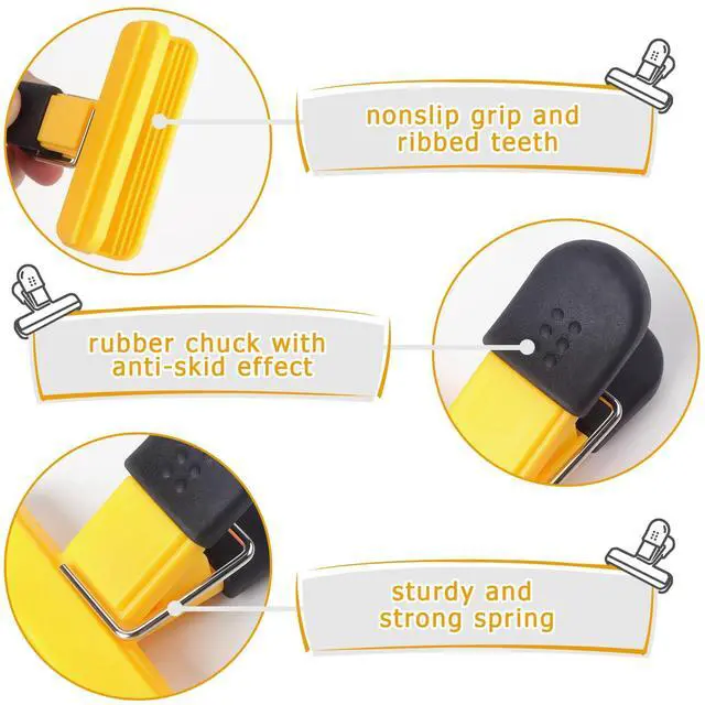 Alt view image 5 of 7 - 6 Pack Chip Clips, Food Clips, 3 x 2.5 Inch, Assorted Color