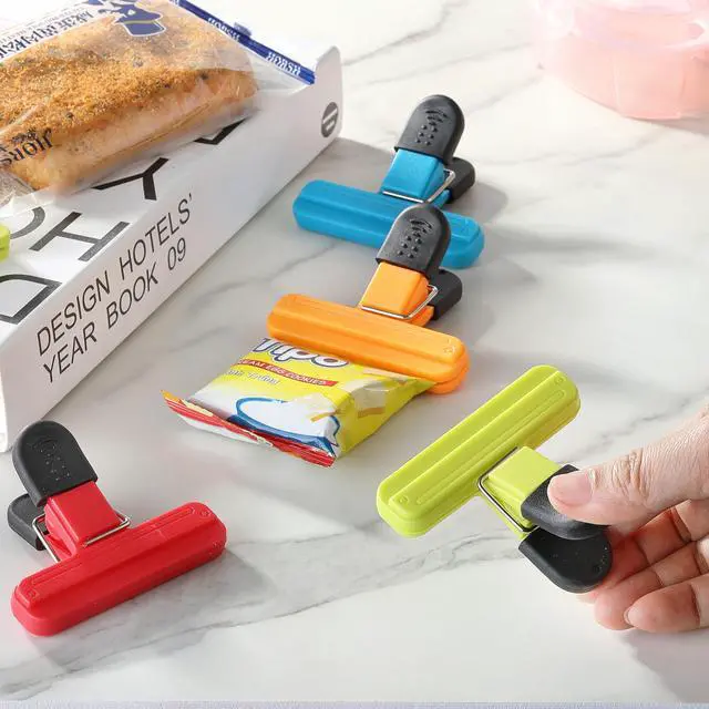 Alt view image 5 of 7 - 8PCS Chip Bag Clips, HIA Stylish Wide Open Bag Clips for Food Storage, Heavy Seal Grip, Assorted Size (6"*3.3" for 4 and 3"*2.5" for 4)