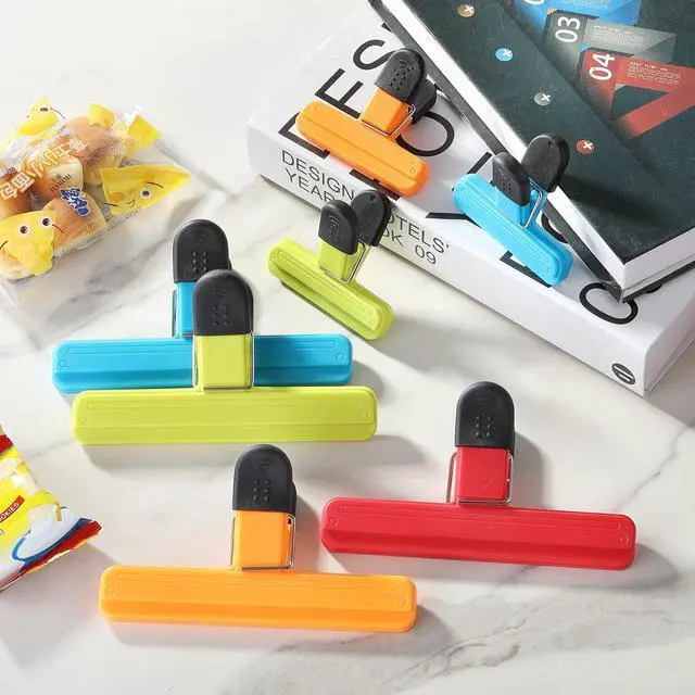 Alt view image 6 of 7 - 8PCS Chip Bag Clips, HIA Stylish Wide Open Bag Clips for Food Storage, Heavy Seal Grip, Assorted Size (6"*3.3" for 4 and 3"*2.5" for 4)