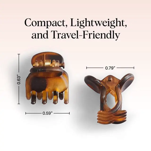 Alt view image 2 of 7 - Mini Hair Clips for Women - Tortoise & Black, 16 Pcs