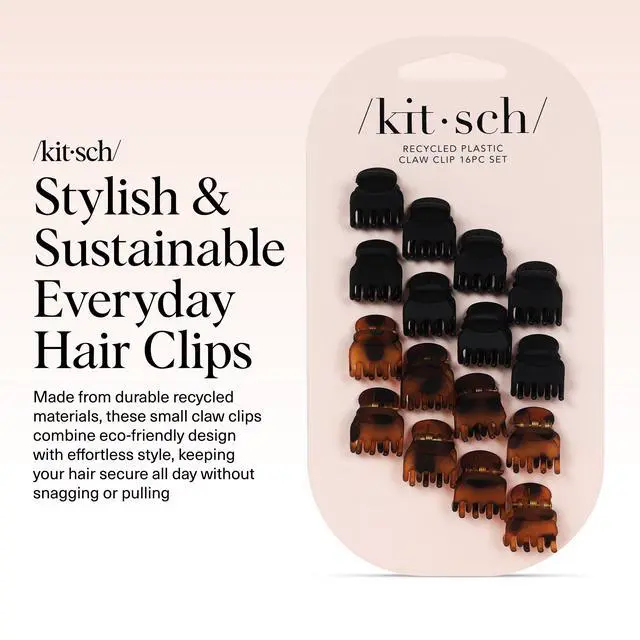 Alt view image 7 of 7 - Mini Hair Clips for Women - Tortoise & Black, 16 Pcs