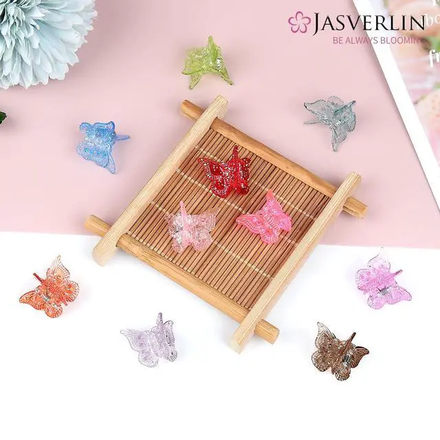 Alt view image 6 of 7 - Glitter Butterfly Hair Claw Clips, Y2K Hair Accessories 50 Pcs