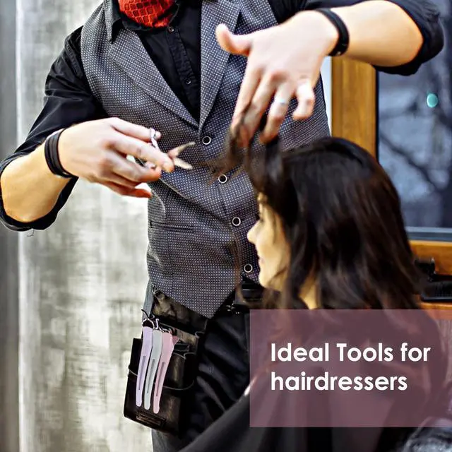 Alt view image 6 of 7 - Hair Sectioning Clips with Silicone Band - 6pcs No Crease Duck Billed Clips for Styling, Cutting, and Rollers in Morandi Color