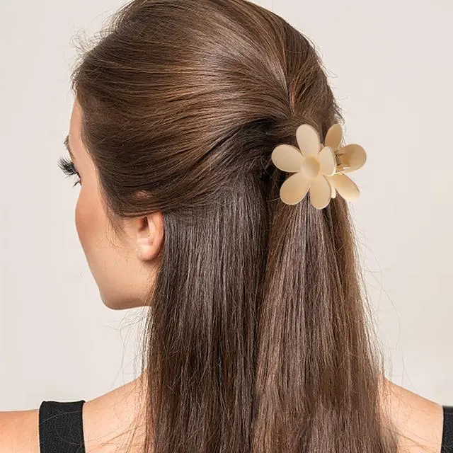 Alt view image 3 of 7 - 8PCS Hair Clips for Women, Flower Claw Clips for Thick Hair