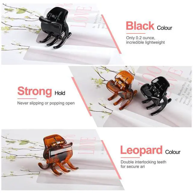 Alt view image 2 of 7 - 6 Pieces Hair Claw Clips, Morhom 1.3 Inch Jaw Clips for Thick or Medium Hair