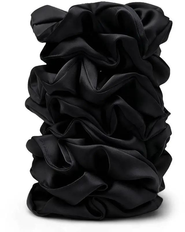 Main image of Satin Scrunchies for Women 8PCS Black Silk Hair Ties No Crease, Frizz-Free, Gentle Elastic Hair Bands for Thick & Thin Hair, Soft & Stylish Hair Accessories Gifts
