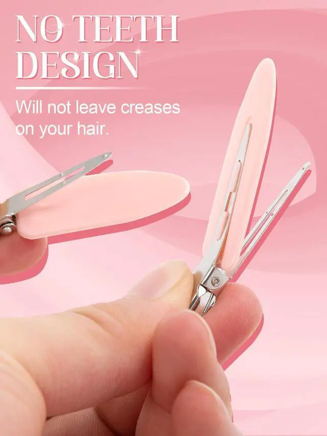 Alt view image 2 of 6 - 8Pcs Creaseless Hair Clips for Women Styling, 4 Black, 2 White, 2 Pink