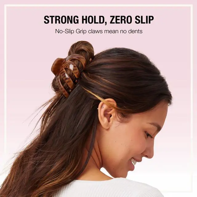 Alt view image 2 of 7 - Scunci by Conair jaw claw clips - hair accessories for women - claw clips for thick hair - claw clip - Black & Tortoise- 2 Count