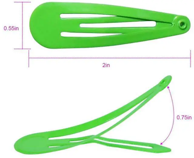 Alt view image 4 of 7 - 80PCS Hair Clips, 2 Inch Non-Slip Metal Hair Barrettes for Girls, Kids, Baby and Women. (20 Colors)
