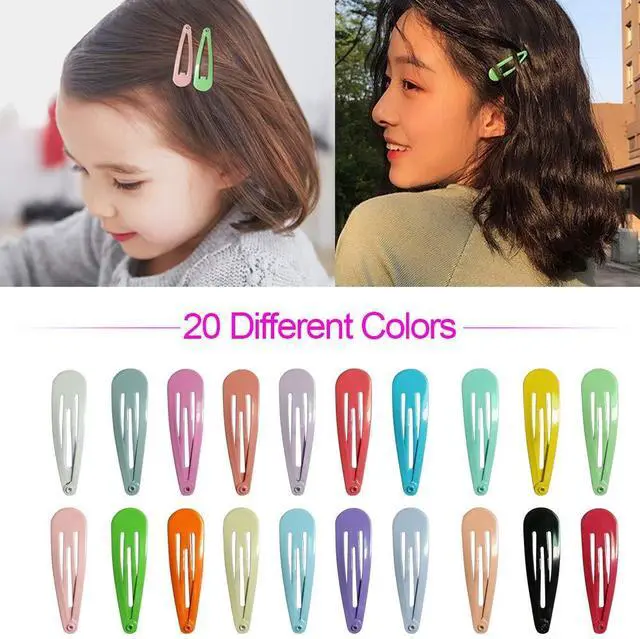 Alt view image 3 of 7 - 80PCS Hair Clips, 2 Inch Non-Slip Metal Hair Barrettes for Girls, Kids, Baby and Women. (20 Colors)