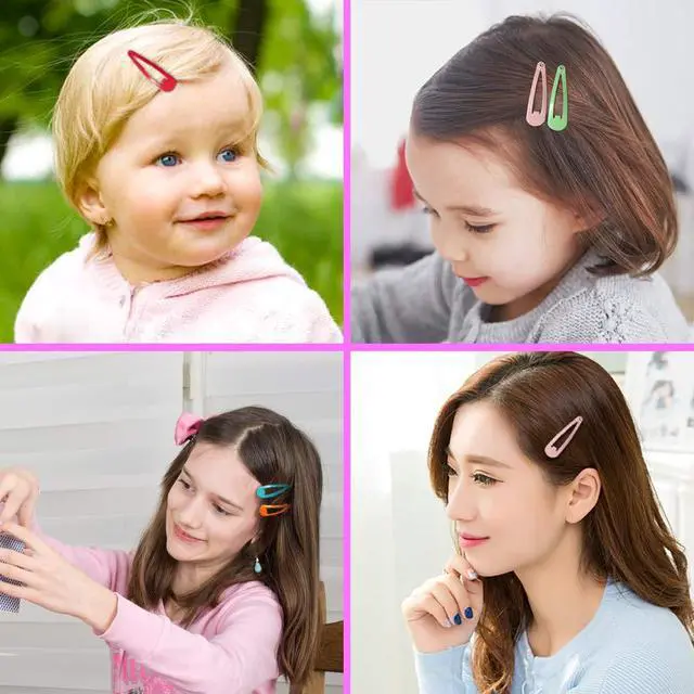 Alt view image 6 of 7 - 80PCS Hair Clips, 2 Inch Non-Slip Metal Hair Barrettes for Girls, Kids, Baby and Women. (20 Colors)