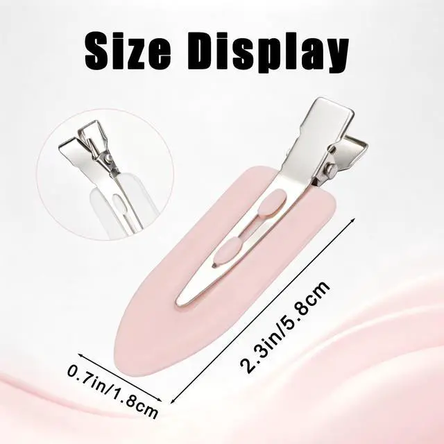 Alt view image 2 of 7 - 24 Pcs Creaseless Hair Clips for Women Makeup, Black/Pink/White