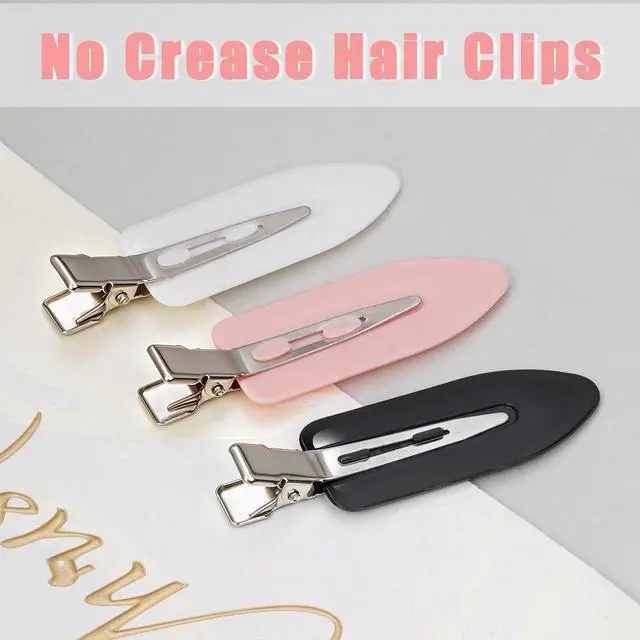 Alt view image 5 of 7 - 24 Pcs Creaseless Hair Clips for Women Makeup, Black/Pink/White