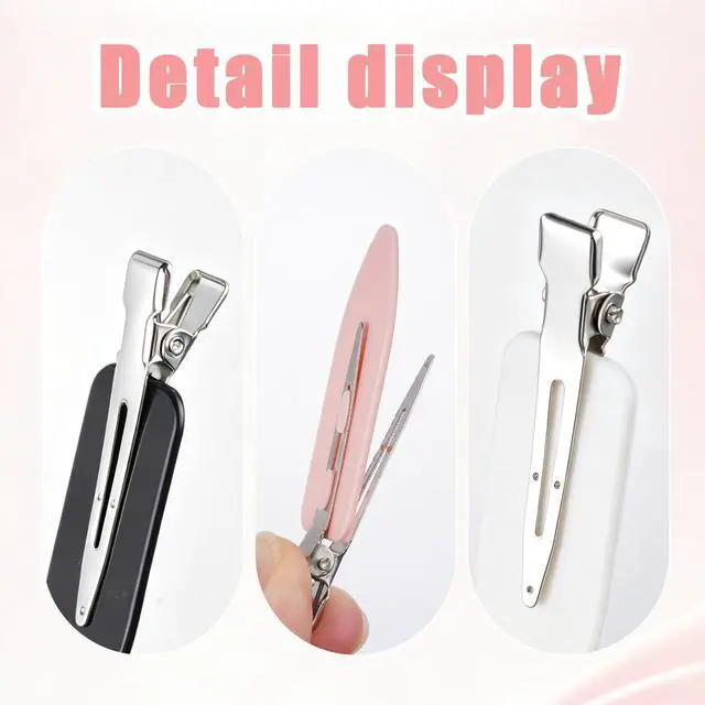 Alt view image 3 of 7 - 24 Pcs Creaseless Hair Clips for Women Makeup, Black/Pink/White