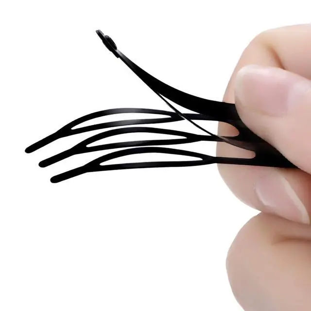 Alt view image 4 of 7 - Black 24 Pcs Double Grip Hair Metal Snap Clips,2 Inch