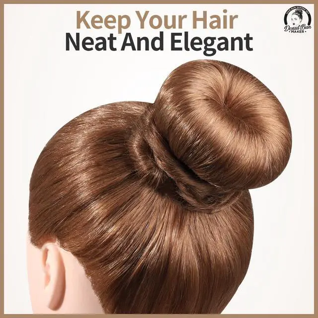 Alt view image 7 of 7 - Hair Bun Maker, Hair Buns for kids Girls, Hair Donuts, Ballet Bun Maker,4 Size, Light Brown