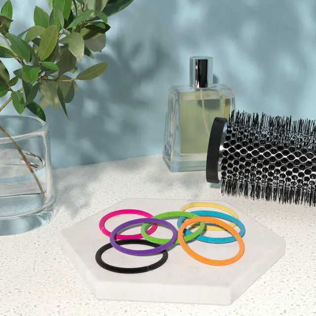 Alt view image 2 of 4 - No Damage Elastic Hair Ties, Ponytail Holders for Thick Hair, No Pull, Secure Hold, Snag-Free, Bright 4 MM Elastics for All Types, 32 Count