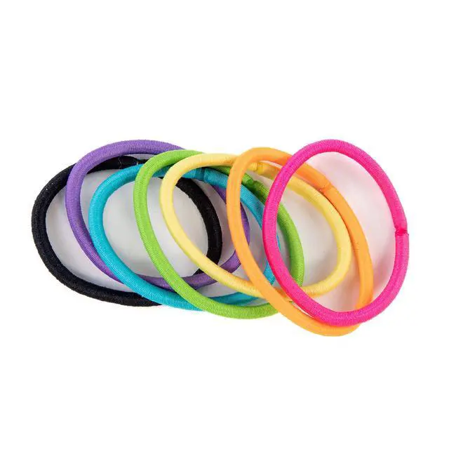 Alt view image 3 of 4 - No Damage Elastic Hair Ties, Ponytail Holders for Thick Hair, No Pull, Secure Hold, Snag-Free, Bright 4 MM Elastics for All Types, 32 Count
