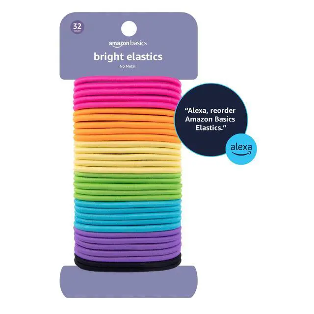 Alt view image 4 of 4 - No Damage Elastic Hair Ties, Ponytail Holders for Thick Hair, No Pull, Secure Hold, Snag-Free, Bright 4 MM Elastics for All Types, 32 Count