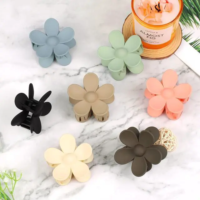 Alt view image 5 of 7 - Flower Claw Clip 7 PCS Claw Clips, Hair Clips for Women Non Slip for Thick Hair Women Girls Gifts, 7 Colors