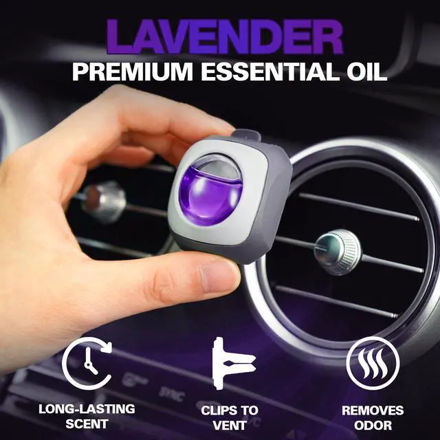 Alt view image 2 of 7 - Lavender Scent Car Air Freshener Vent Clips 6 Ct, Long Lasting