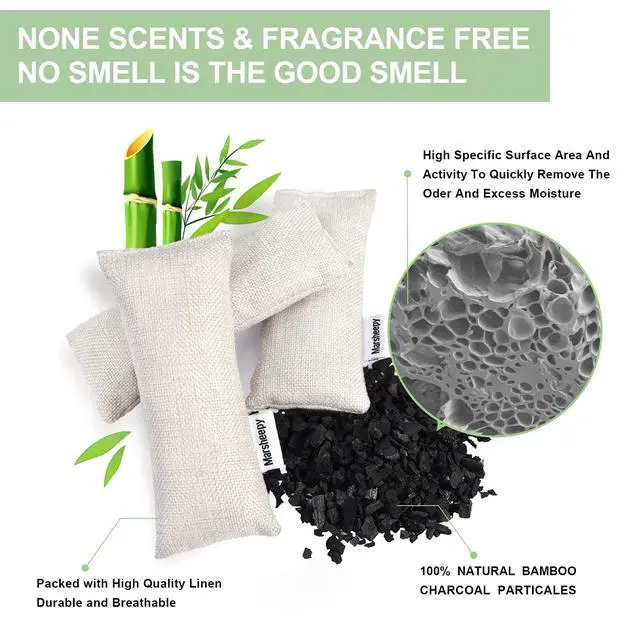 Alt view image 2 of 7 - 6 Pack Activated Charcoal Shoe Odor Eliminator, Shoe Deodorizer insert Bag