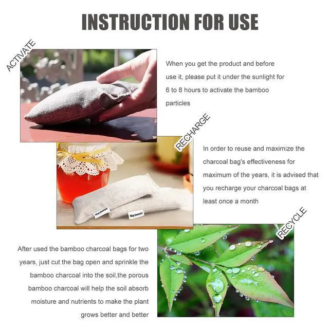 Alt view image 7 of 7 - 6 Pack Activated Charcoal Shoe Odor Eliminator, Shoe Deodorizer insert Bag