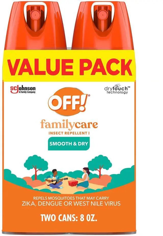 Main image of Family Care Mosquito & Tick Repellent Aerosol, Bug Spray Containing 15% DEET, Smooth & Dry Bug Spray, 4 Oz (Pack of 2)