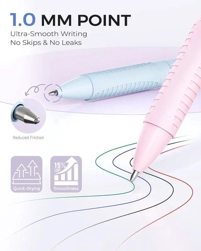 Alt view image 3 of 7 - 4-in-1 Multicolor Pens, 1.0 mm, 9 Pack