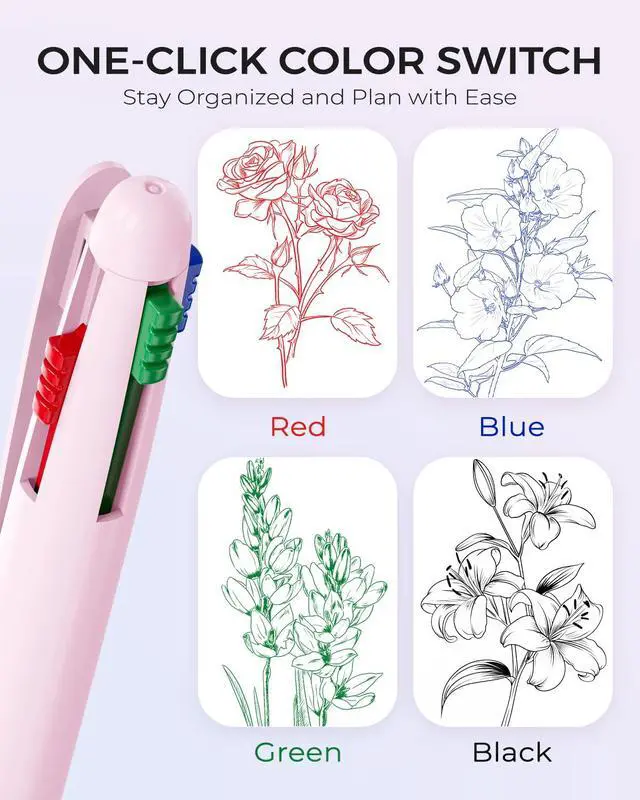 Alt view image 2 of 7 - 4-in-1 Multicolor Pens, 1.0 mm, 9 Pack