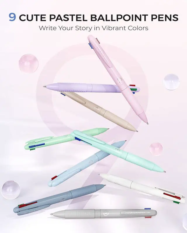 Alt view image 5 of 7 - 4-in-1 Multicolor Pens, 1.0 mm, 9 Pack