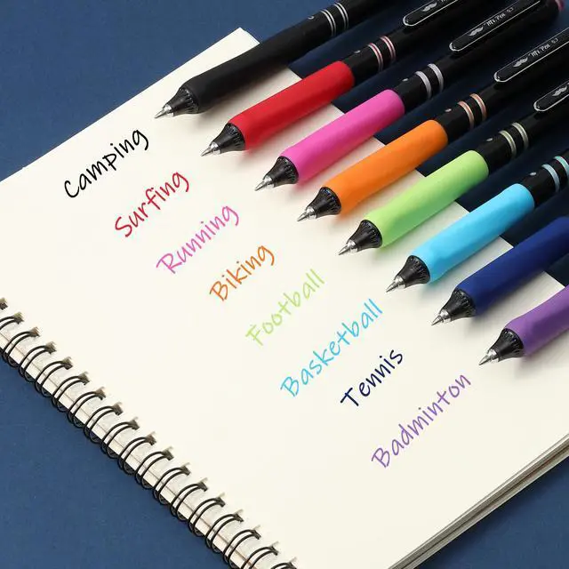 Alt view image 6 of 7 - Retractable Gel Pens, 8 Pack, 0.7mm Fine Point Colorful Ink