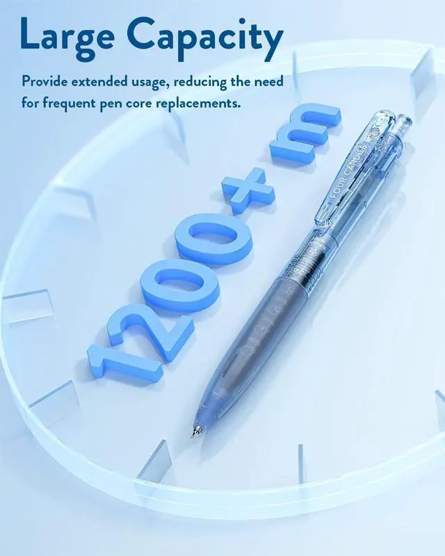 Alt view image 3 of 7 - 12 Pack 0.5mm Cute Quick-Dry Retractable Colored Gel Pens