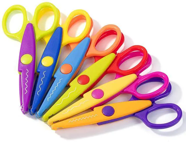 Main image of Craft Scissors Decorative Edge, 6 Pack, Retro Colors