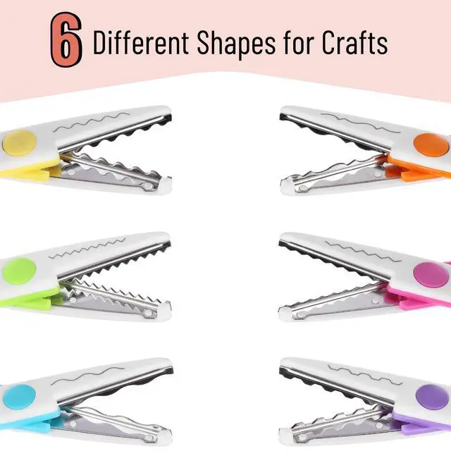 Alt view image 5 of 7 - Craft Scissors Decorative Edge, 6 Pack, Retro Colors